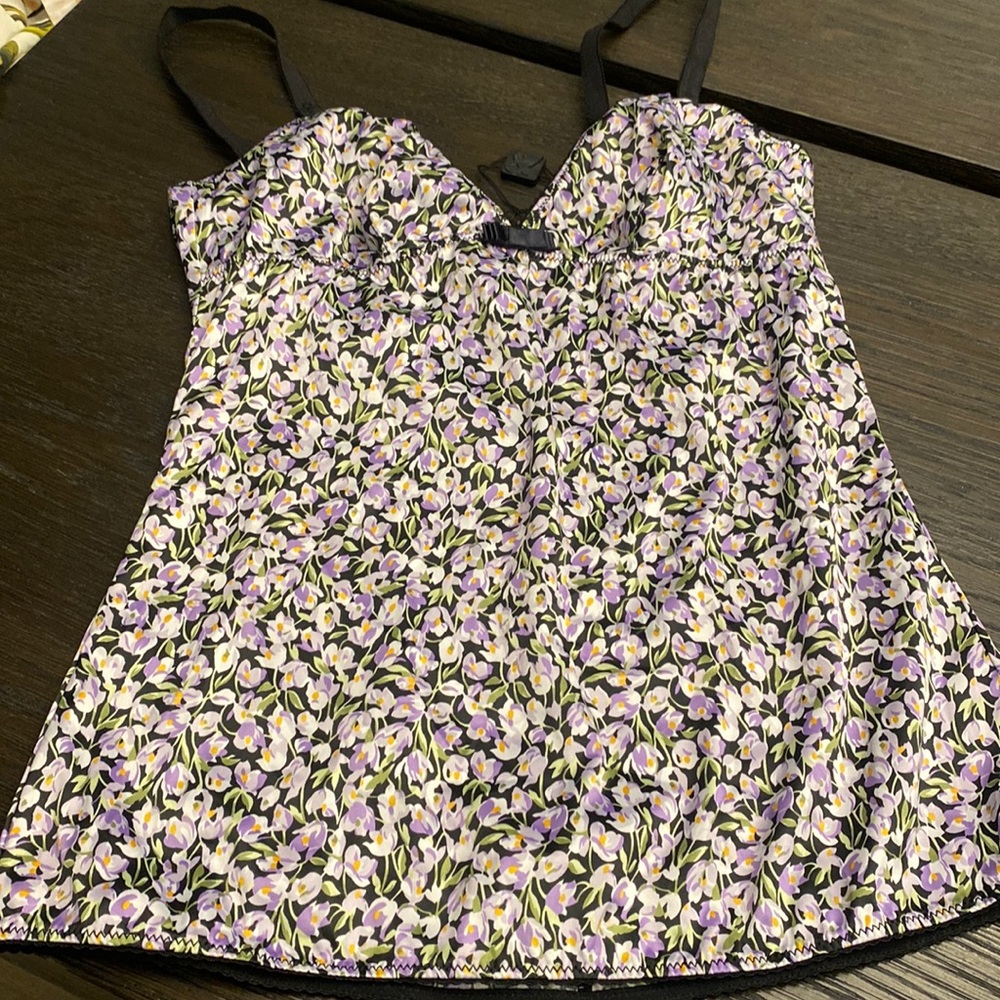 Dolce & Gabbana V neck camisole in purple floral